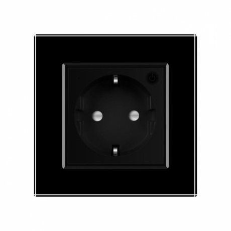Умная розетка ZigBee с заземлением Livolo черный (704000812)