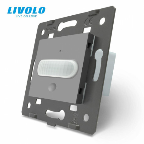 Механизм датчик присутствия и движения с сенсорным выключателем Livolo серый (C7-01RG-15)
