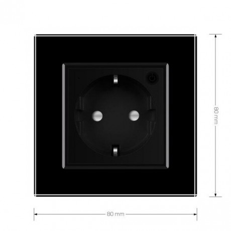 Умная розетка ZigBee с заземлением Livolo черный (704000812)