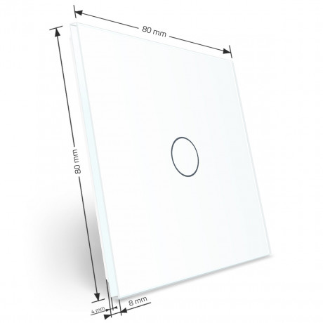 Сенсорная панель для выключателя 1 сенсор (1) Livolo белый стекло (VL-P701-2W)