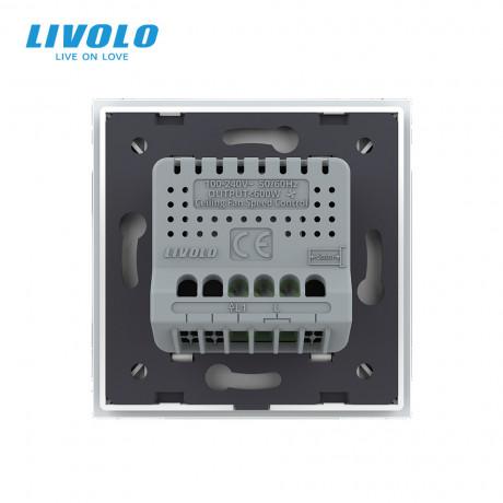 Умный сенсорный регулятор скорости вентилятора Livolo белый (VL-C7FC1GZ-2WP)