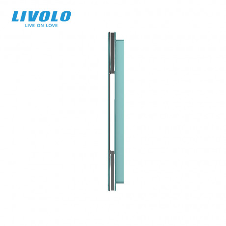 Сенсорная панель выключателя Livolo 4 канала (1-2-1) зеленый стекло (VL-C7-C1/C2/C1-18)