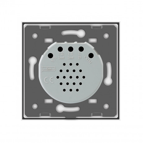 Сенсорный радиоуправляемый выключатель 2 сенсора для ролет электрокарнизов ворот Livolo белый стекло