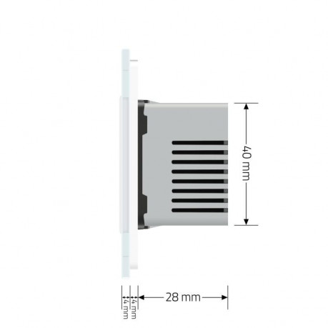 Терморегулятор с выносним датчиком температуры для теплых полов Livolo белый (VL-C701TM2-11)